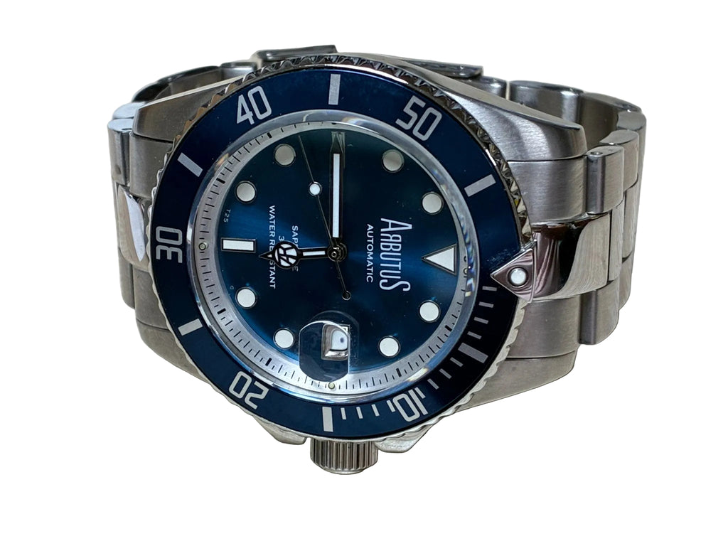 Arbutus AR1907SUS SS Automatic Divers Watch Blue Dial