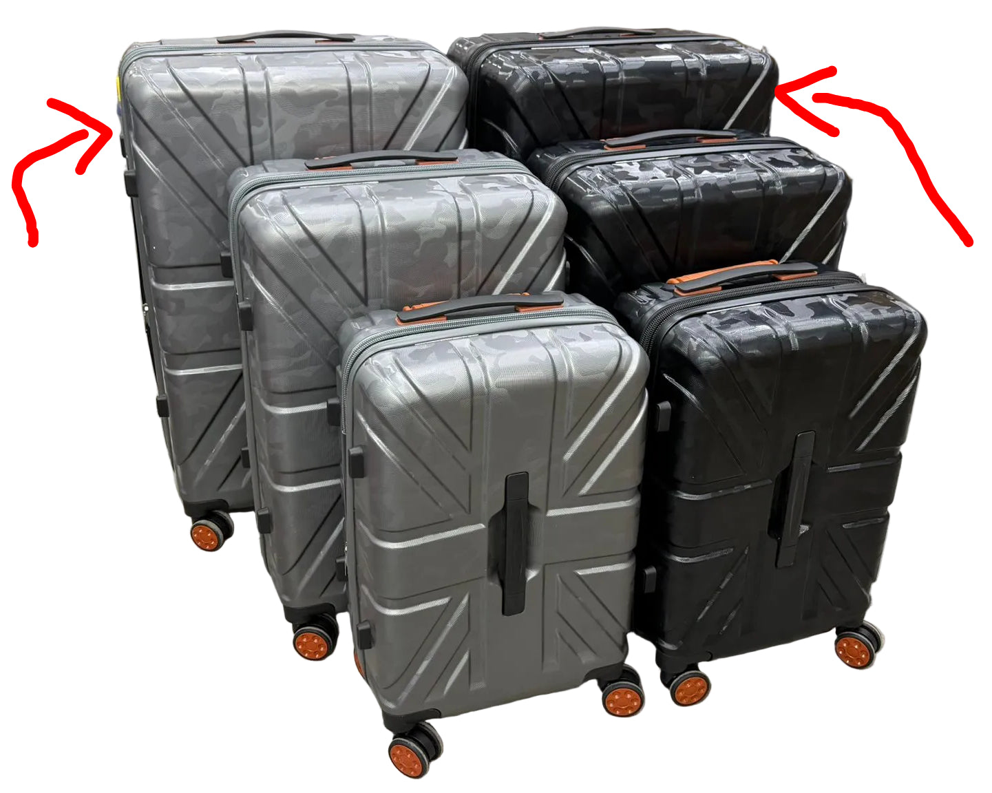 28 Inch Camouflage Luggage Suitcase with Union Jack Design Main image