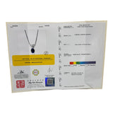 PT850 Blue Sapphire1=1.65cts, Diamond 0.24cts Necklace w/Cert