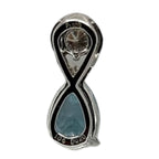 PT900 Aquamarine=1.06cts, Diamonds Pendant