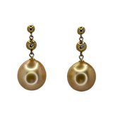 18KYG Pearl2=10.8mm, Diamond Earring