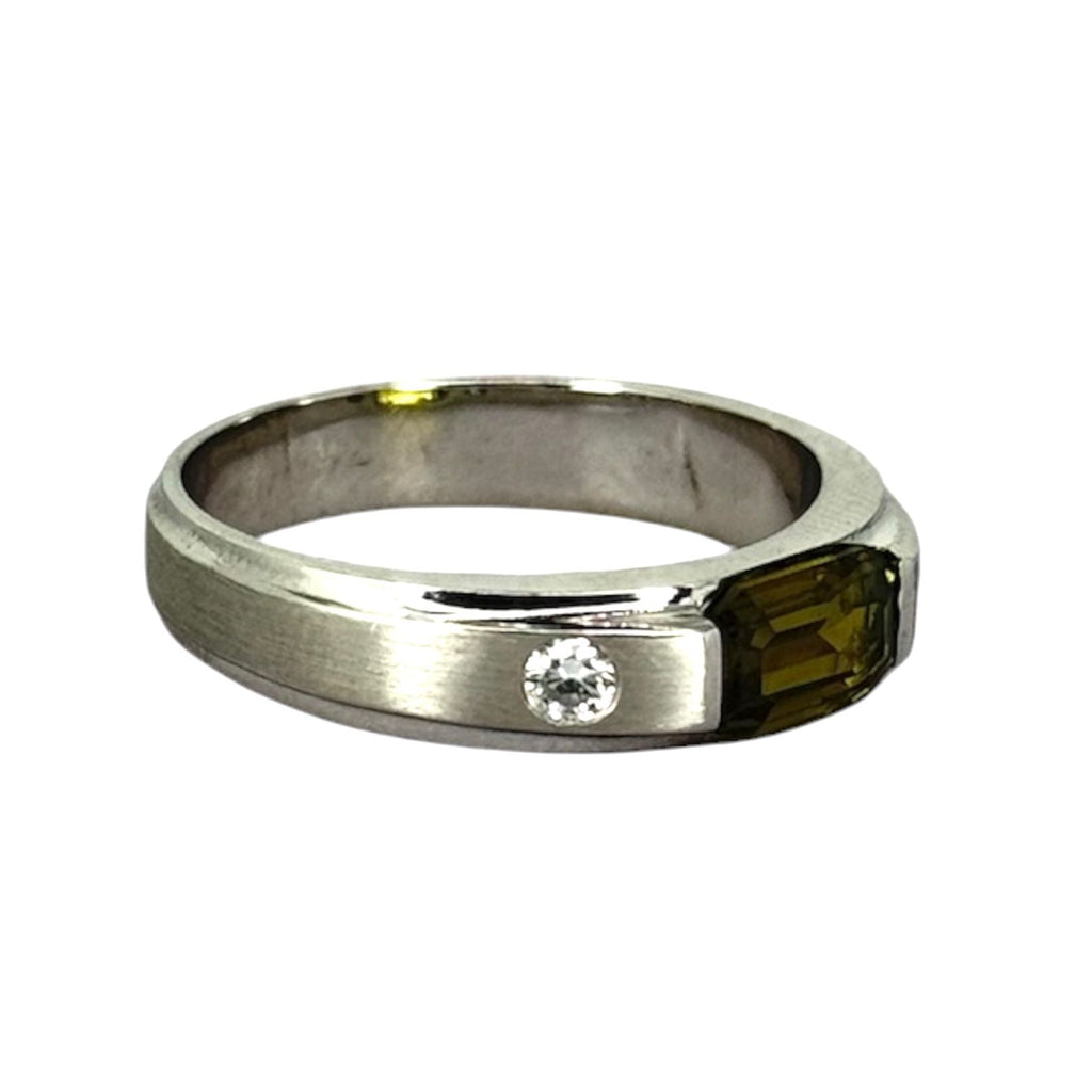 750WG Alexandrite=1.1cts, Diamond Ring w/Cert