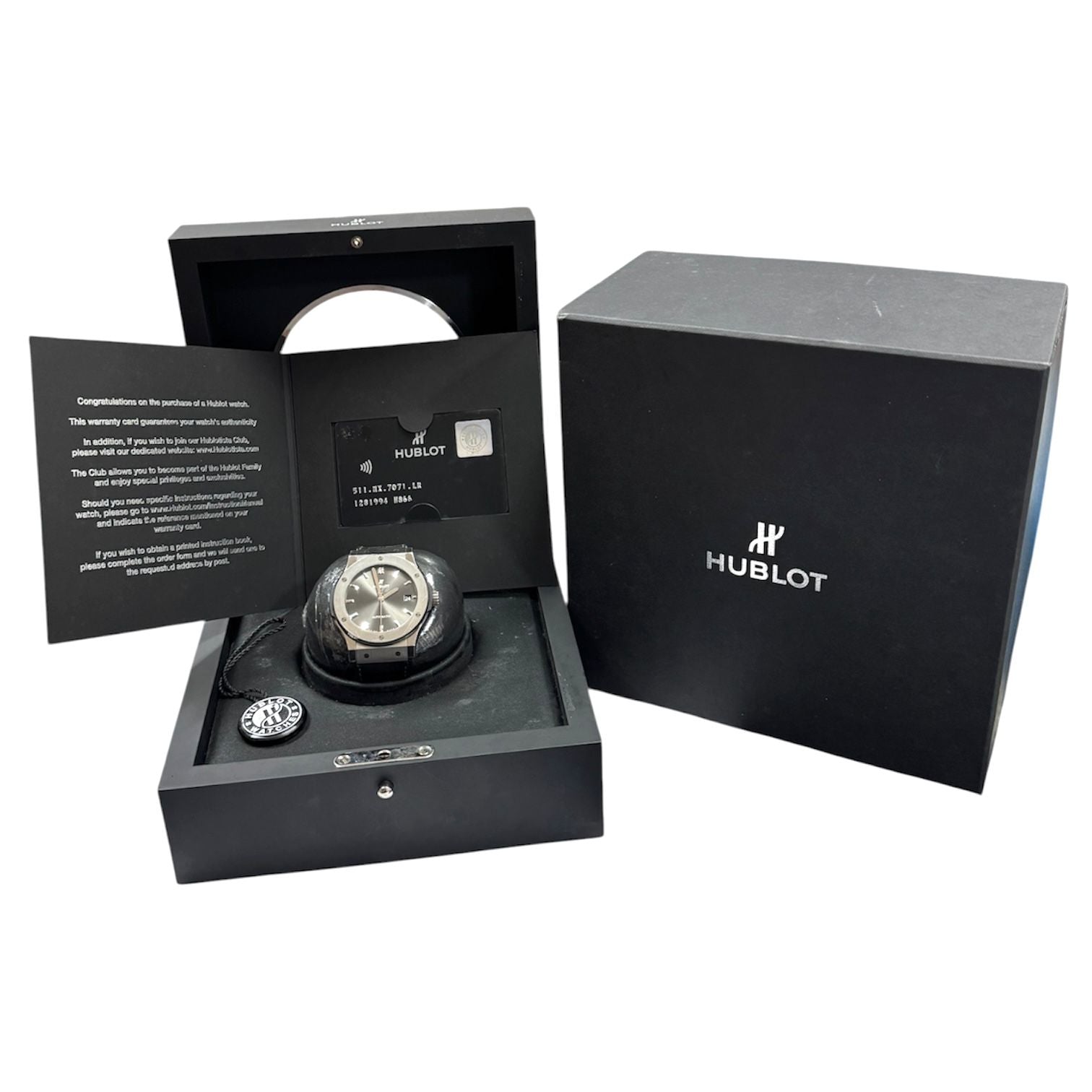 Hublot 511.NX.7071 Classic Fusion Racing Grey Titanium Automatic Watch , w/Card and Case, 45mm
