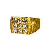 850YG Diamond D9=1.53ct Men Ring