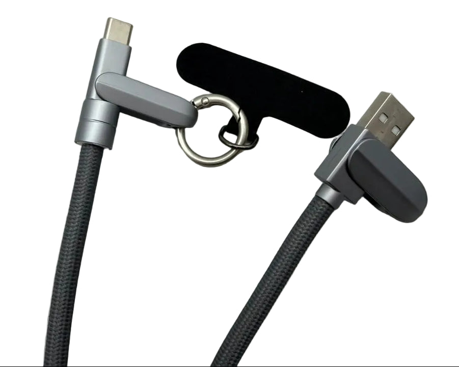 1.2m USB C Lanyard Charging Cable with Keyring Secondary image