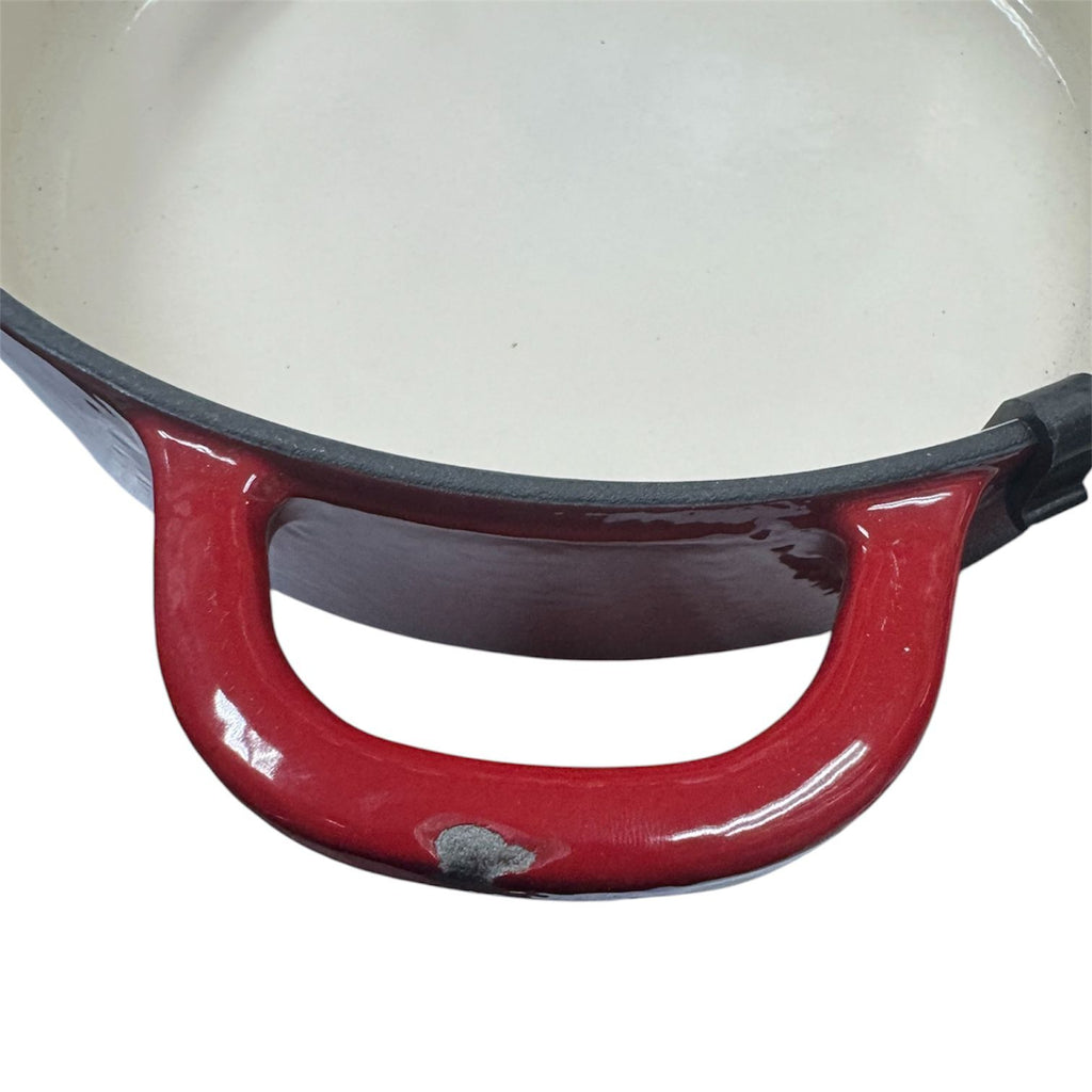 Crock Pot Artisan 3.5 Quart Enameled Cast Iron Deep Sauté Pan, Scarlet Red