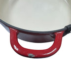 Crock Pot Artisan 3.5 Quart Enameled Cast Iron Deep Sauté Pan, Scarlet Red