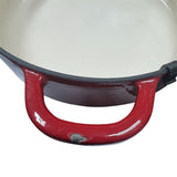 Crock Pot Artisan 3.5 Quart Enameled Cast Iron Deep Sauté Pan, Scarlet Red
