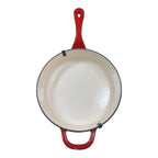 Crock Pot Artisan 3.5 Quart Enameled Cast Iron Deep Sauté Pan, Scarlet Red