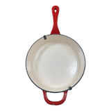 Crock Pot Artisan 3.5 Quart Enameled Cast Iron Deep Sauté Pan, Scarlet Red