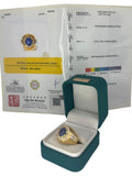 Natural G. Blue Star Sapphire Mens Ring 20K Yellow Gold