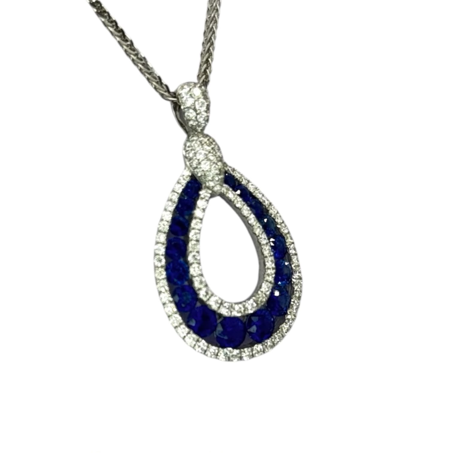 Poh Heng 750WG Blue Sapp16=1.15Cts, Dia111=0.54Cts Chain w/Pendant Secondary image