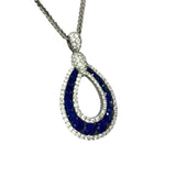 Poh Heng 750WG Blue Sapp16=1.15Cts, Dia111=0.54Cts Chain w/Pendant