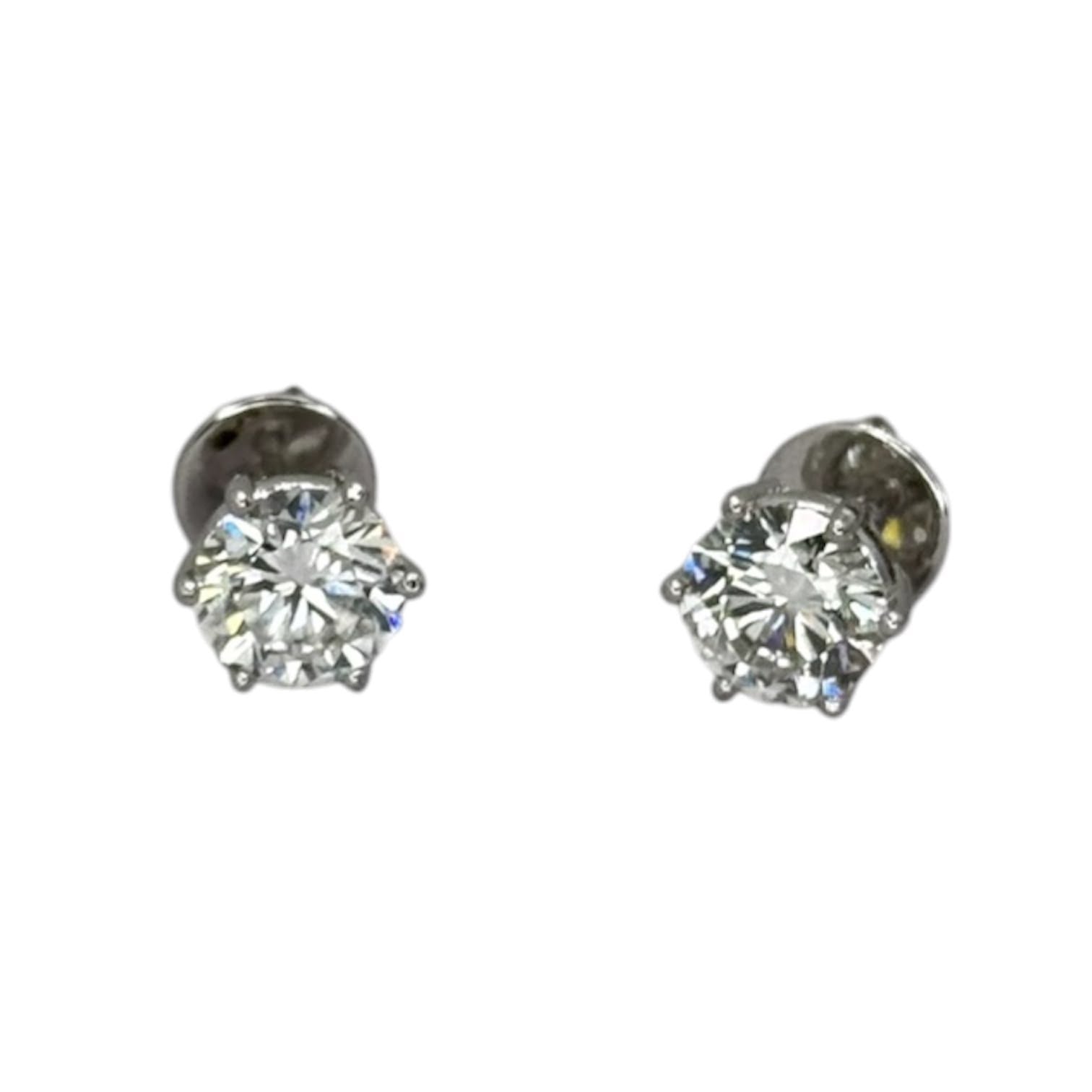 14KWG Solitaire Lab Grown Diamond2=4.50cts, E-F Color, VVS1 Earring Main image