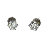 14KWG Solitaire Lab Grown Diamond2=4.50cts, E-F Color, VVS1 Earring