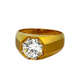 9KYG Solitaire Lab Grown Diamond=2.28cts, E-F Color, VVS1 Men Ring