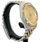 Rolex 16233 Datejust Half Gold Big Diamond Index, Computer Dial Watch, 36mm