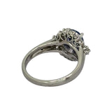 PT850 Natural Blue Sapphire=1.97cts, Diamond=0.38cts Ring w/Cert