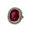 750WG Ruby (Glass field)=13.9cts, Diamond Ring