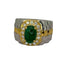 750W/YG Emerald=2.79cts, Diamond Men Ring