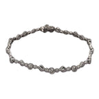 750WG Diamond Bracelet, Length 17.5cm