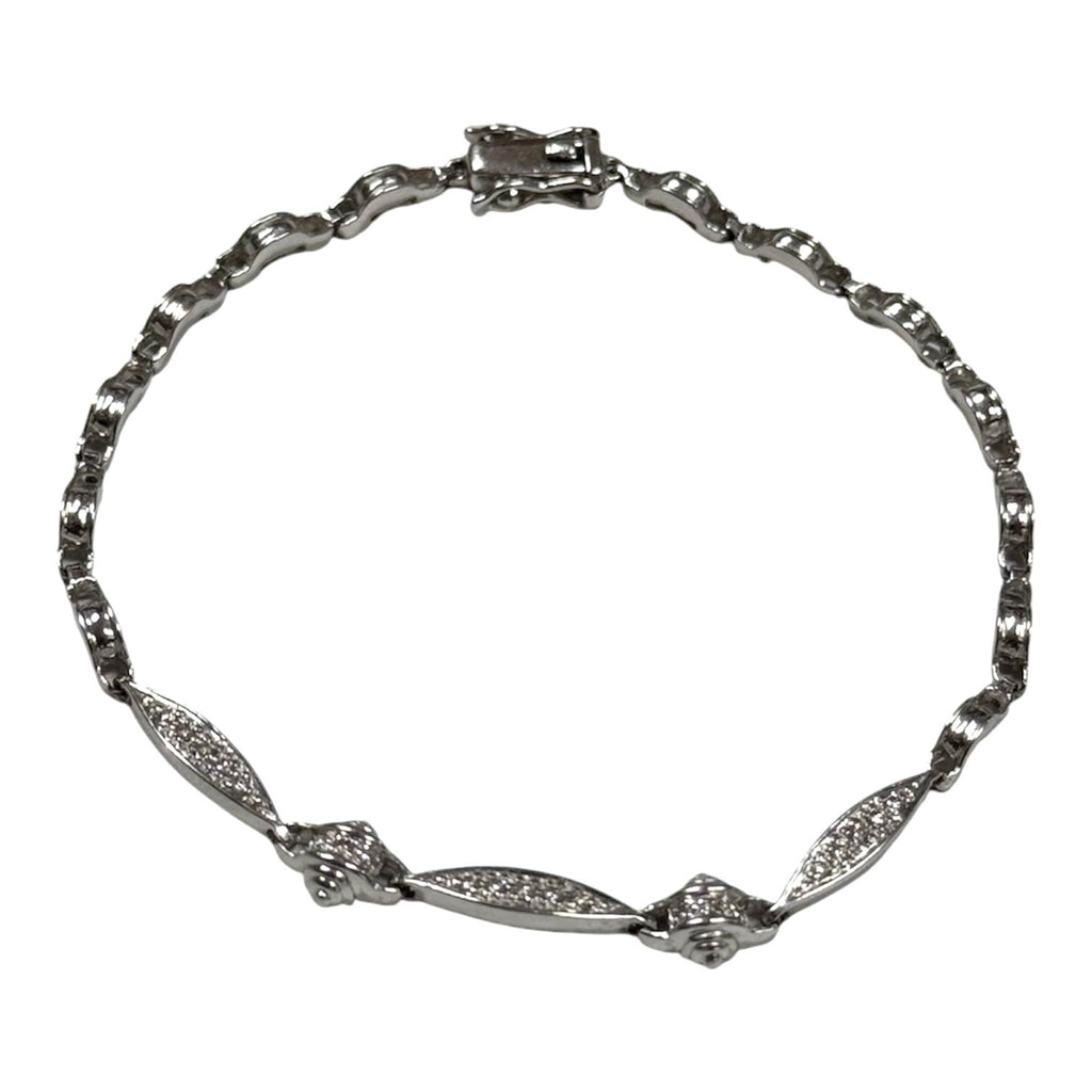 850WG Diamond Bracelet, Length 18CM