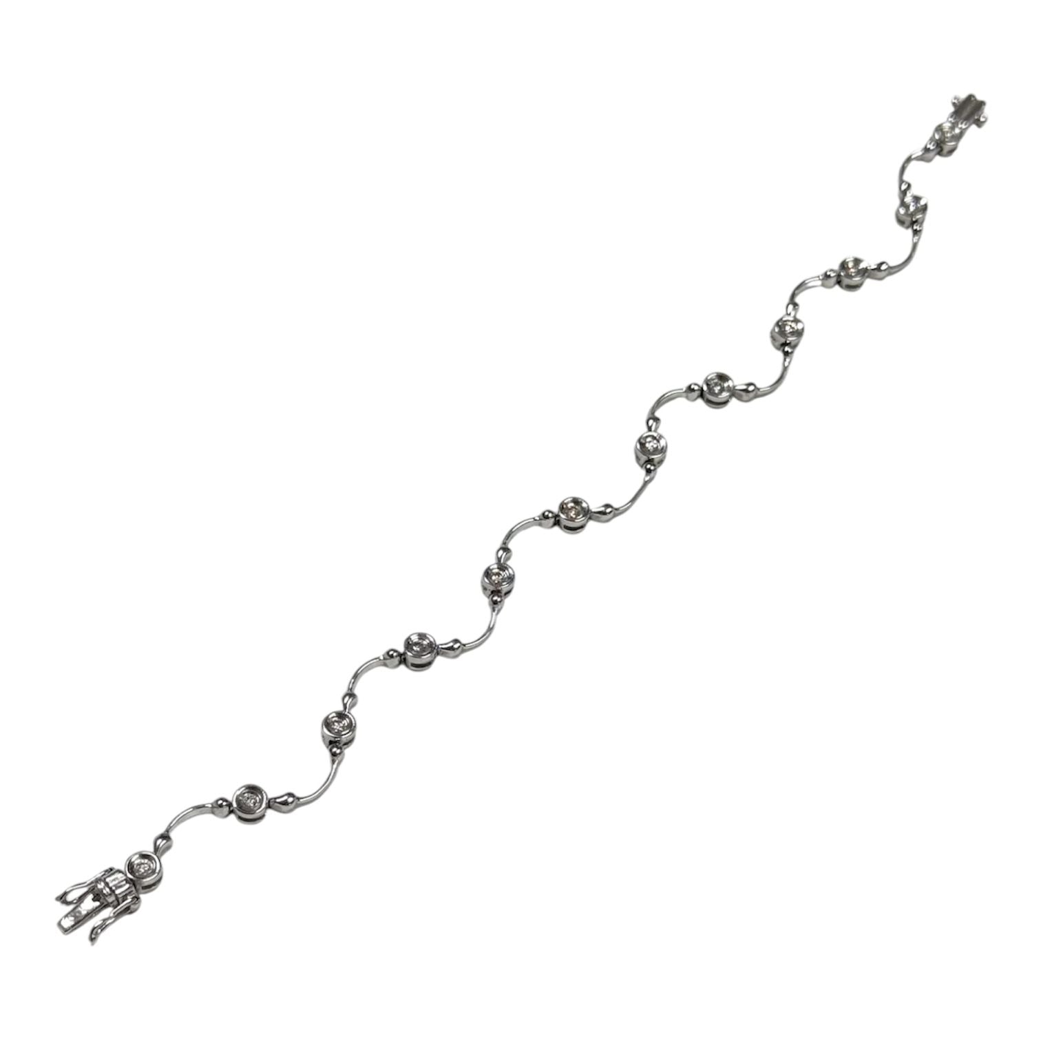 750WG Diamond Bracelet, 16.5cm Secondary image