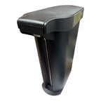 simplehuman 40 Liter / 10.6 Gallon Slim Kitchen Step Trash Can with, Liner Rim, Black Plastic
