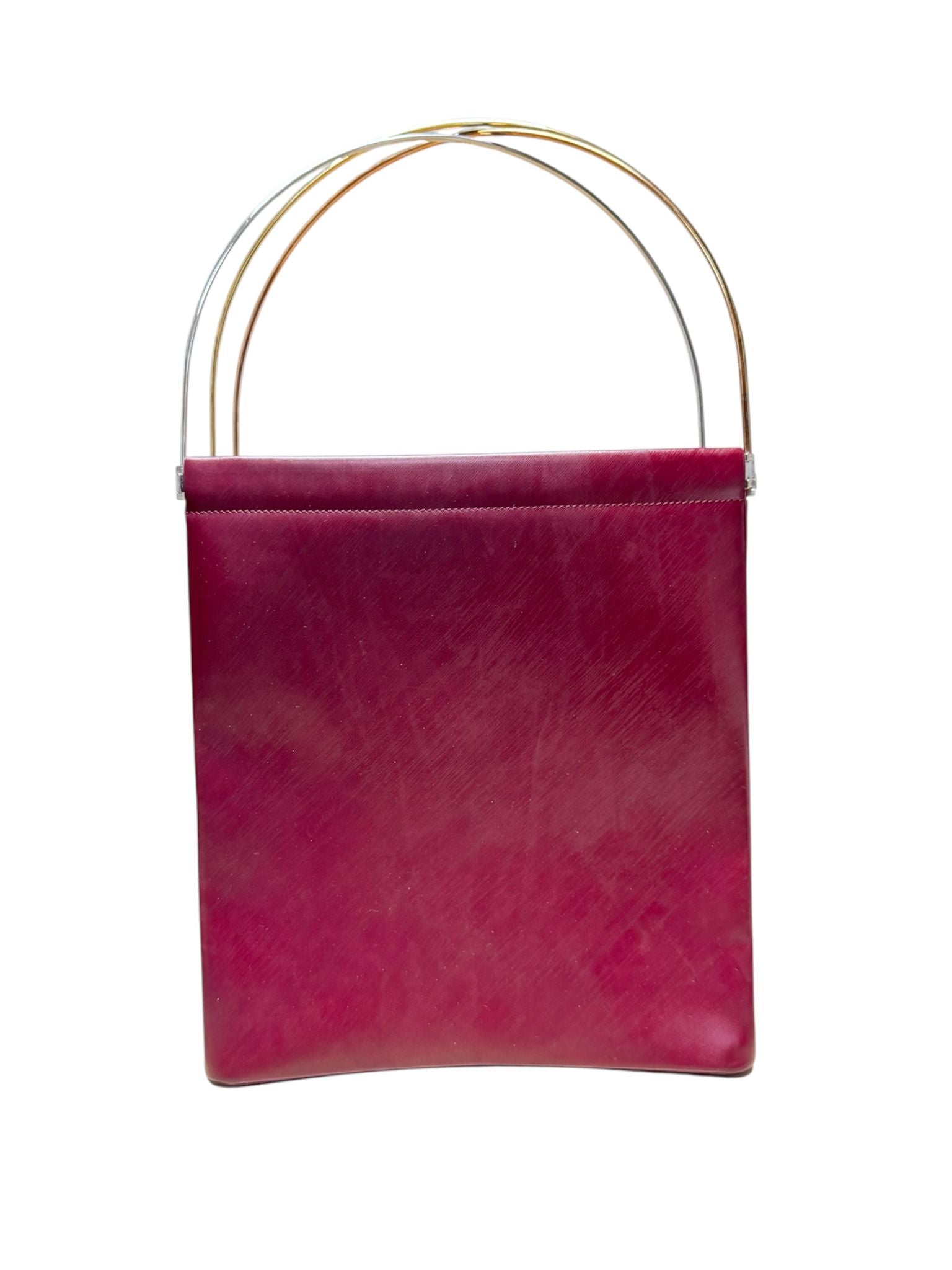 Cartier Trinity Burgundy Tote Bag