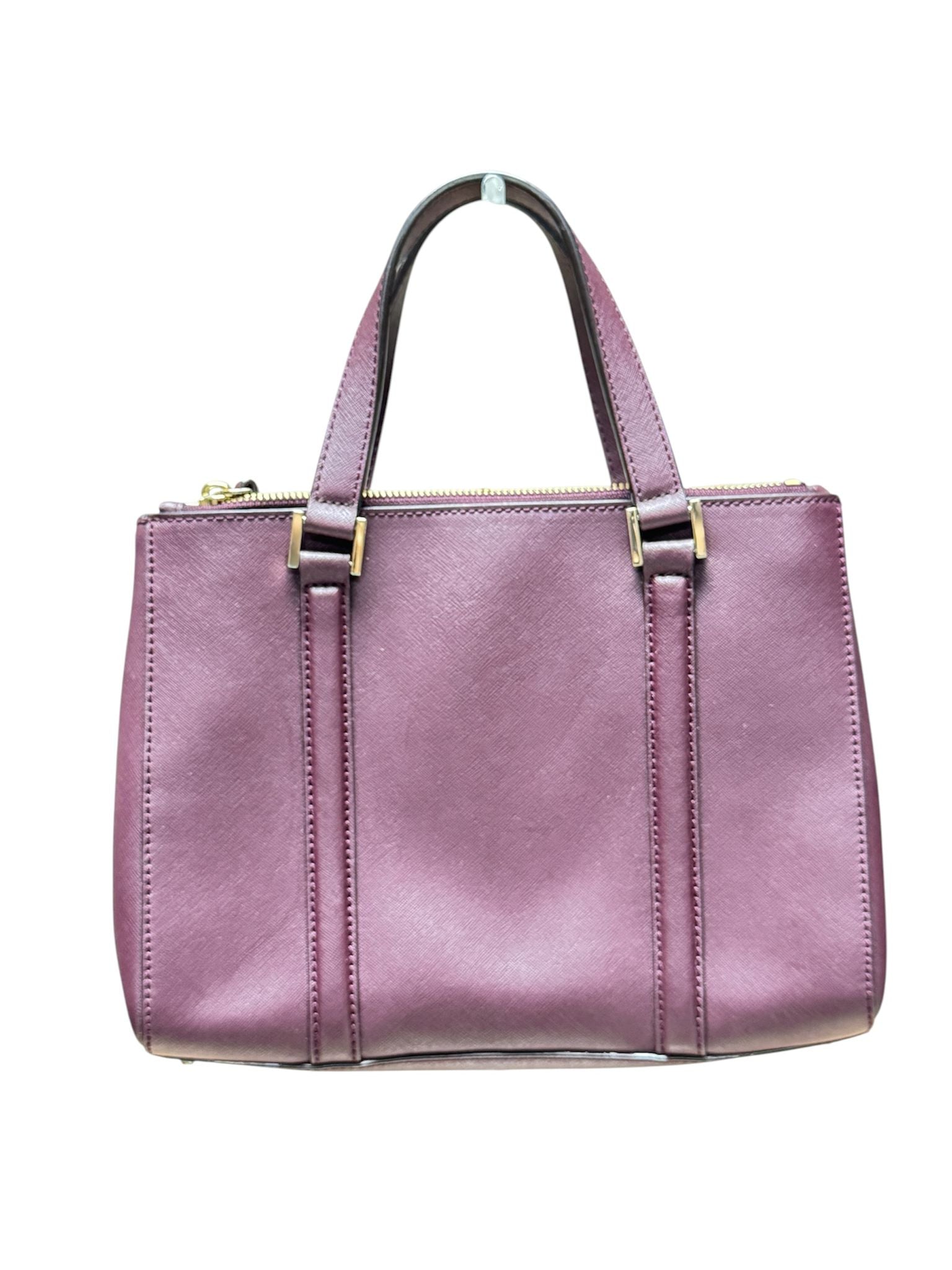 Kate Spade Leather Bag Tote Zip Maroon