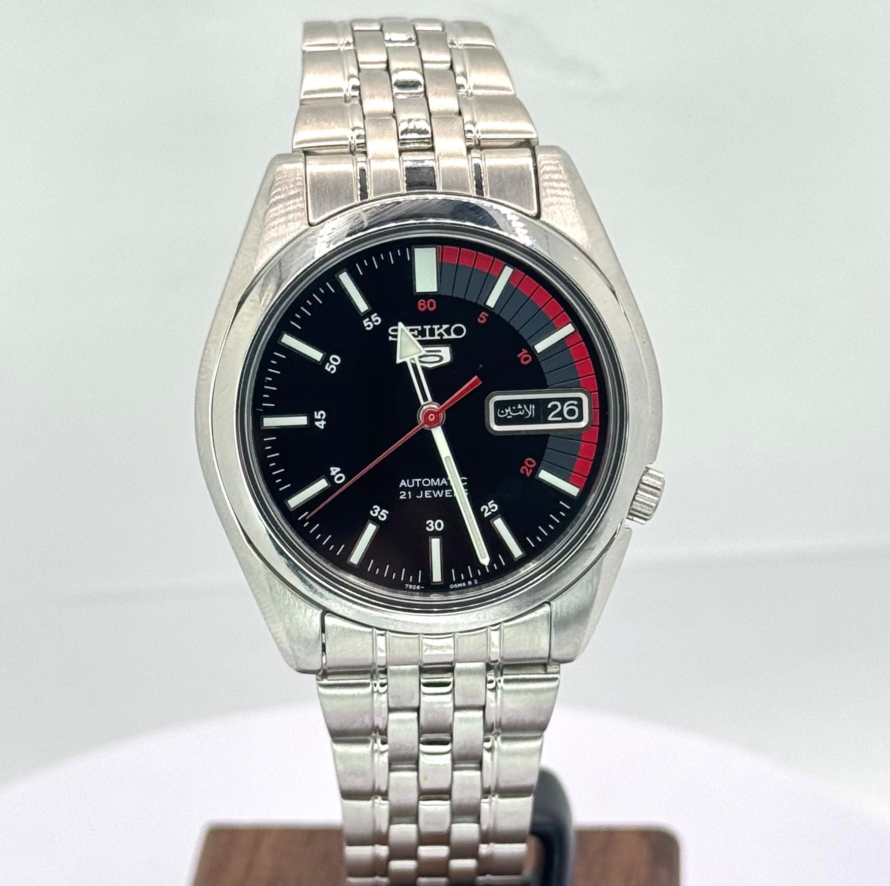 Seiko 5 SNK375K1 Black Dial Gents Automatic Watch, 37mm Main image