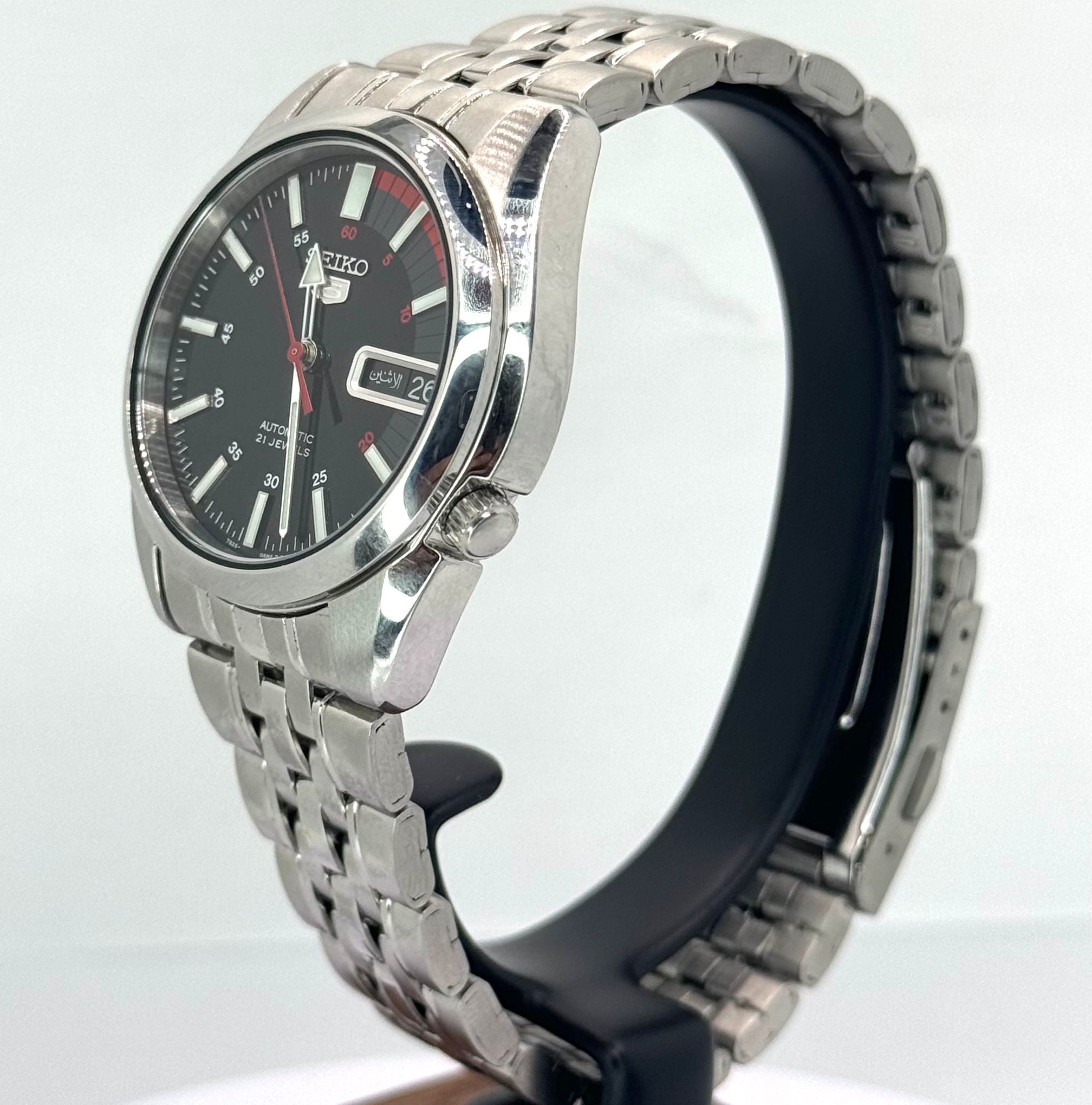 Seiko 5 SNK375K1 Black Dial Gents Automatic Watch, 37mm Secondary image