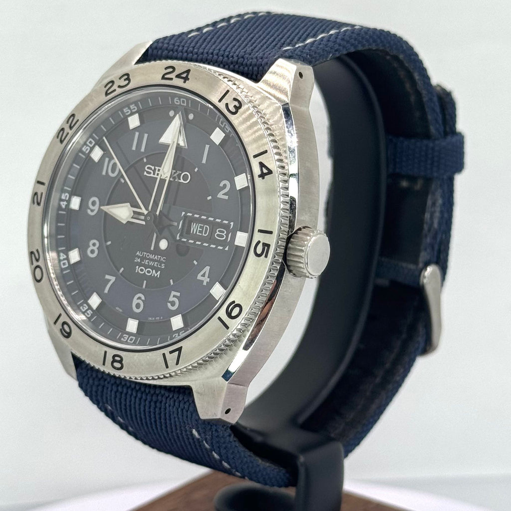 Seiko SRPC73K1 Criteria Daydate Automatic Watch, 44mm