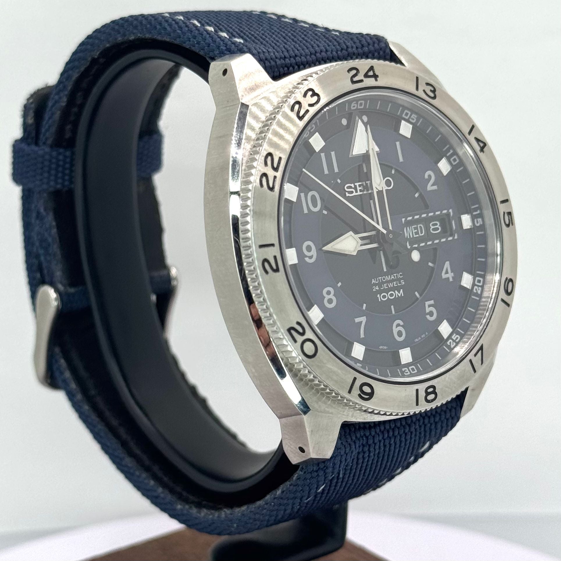 Seiko SRPC73K1 Criteria Daydate Automatic Watch, 44mm