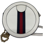 Gucci Ophidia Round Crossbody Bag White in Calfskin, Gold hardware 550618