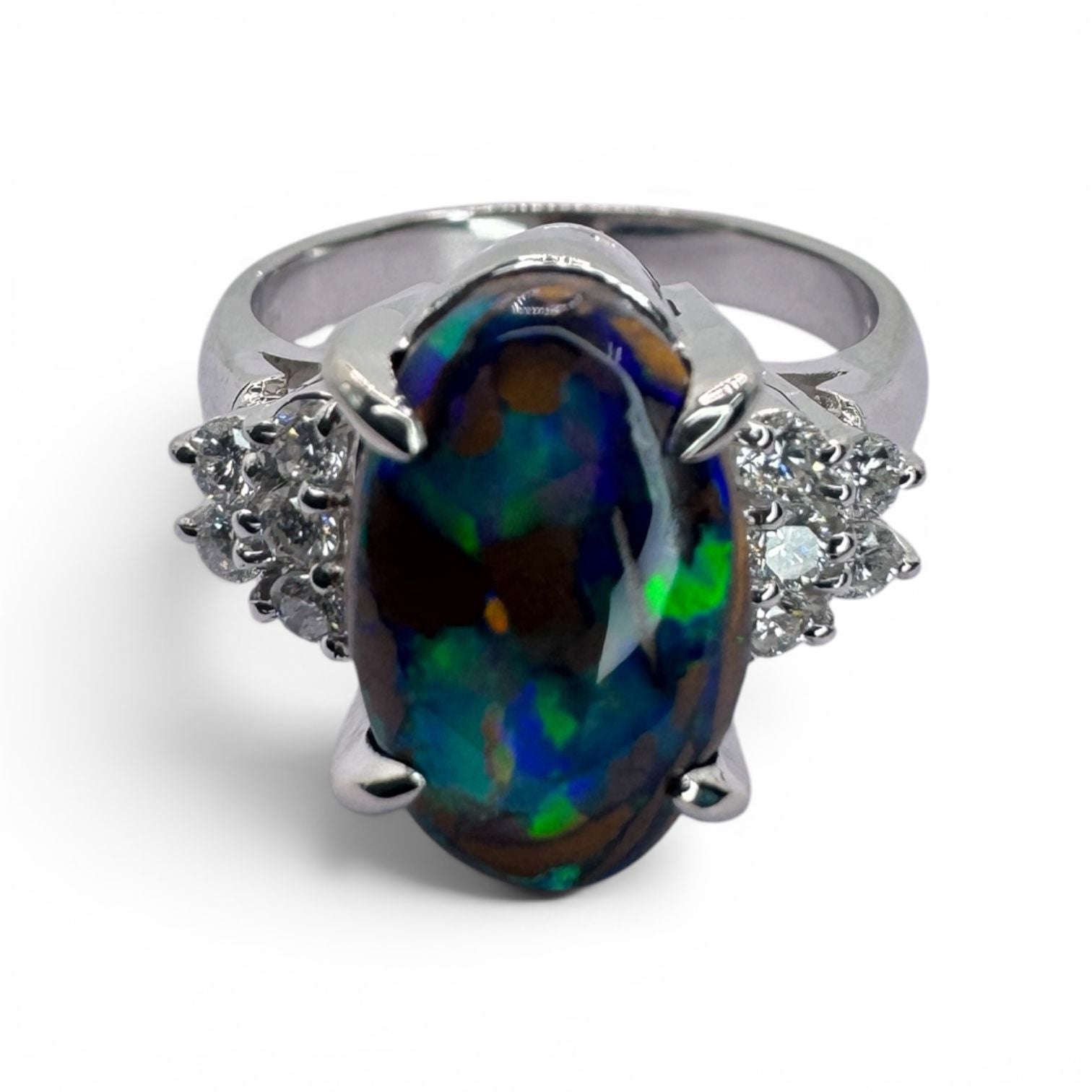 Natural Koroit Opal Ring Pt900