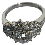 Diamond Ring Pt900 With Certificate