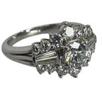 Diamond Ring Pt900 With Certificate
