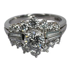 Diamond Ring Pt900 With Certificate