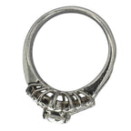 Diamond Ring Pt900 With Certificate