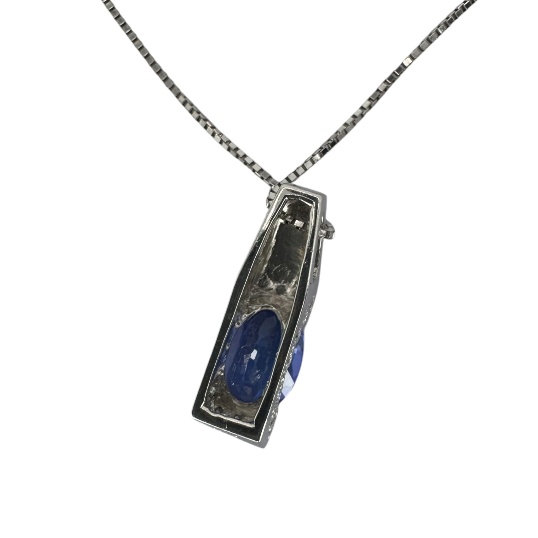 Tanzanite Pt900 Pt850 Necklace