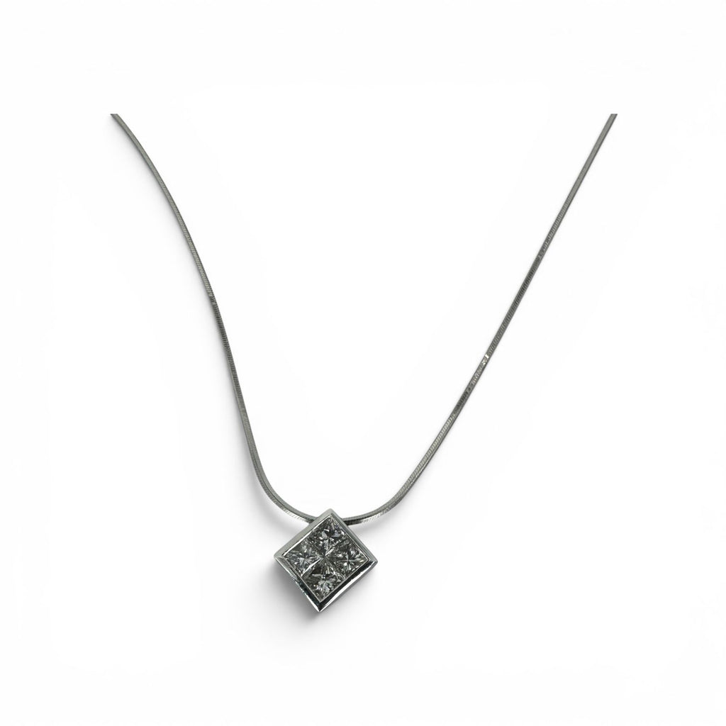 Diamond Pt900 Pt850 Necklace
