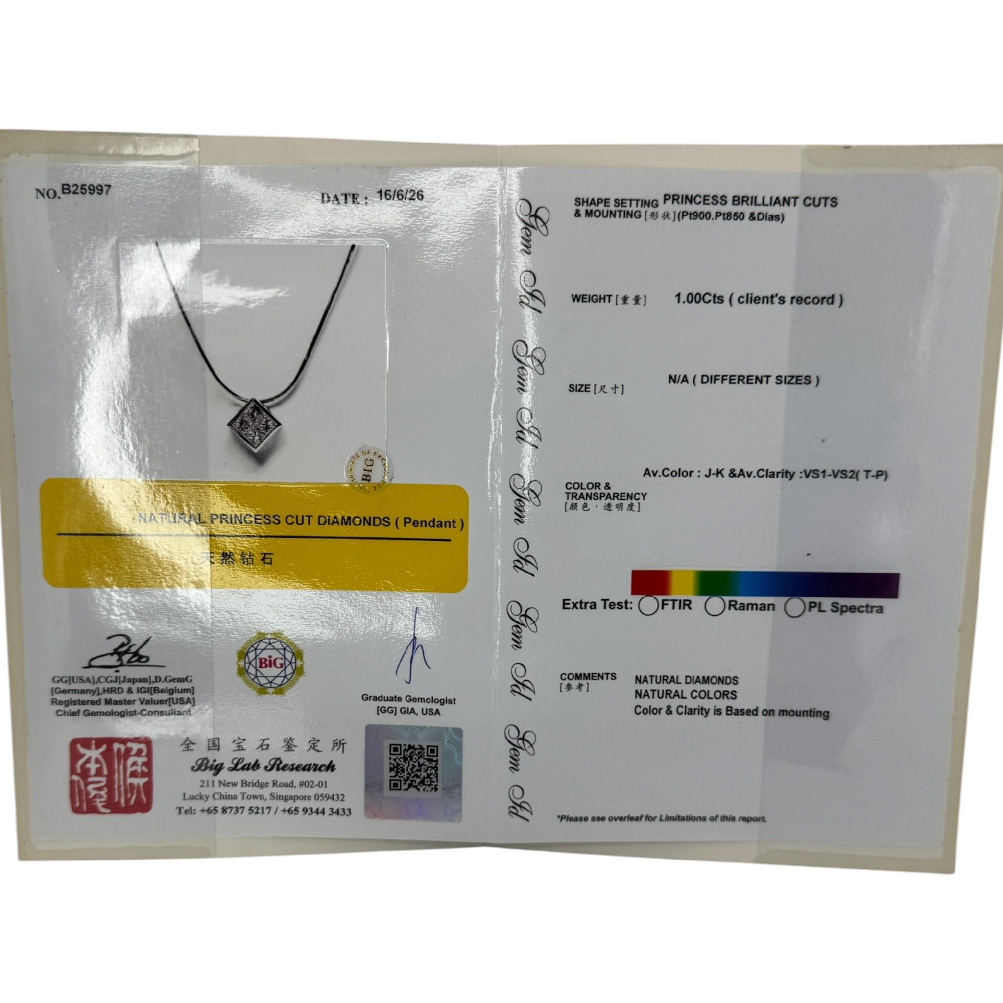 Diamond Pt900 Pt850 Necklace Secondary image