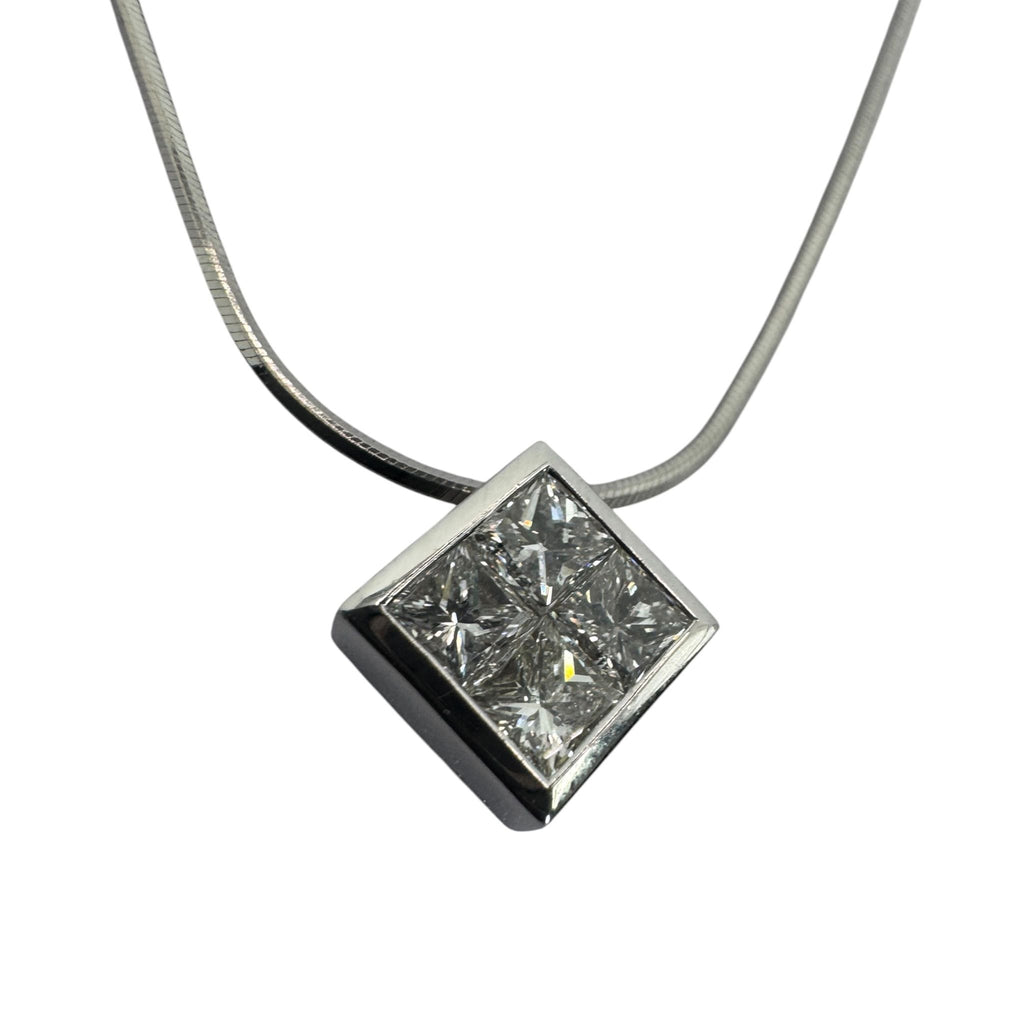 Diamond Pt900 Pt850 Necklace