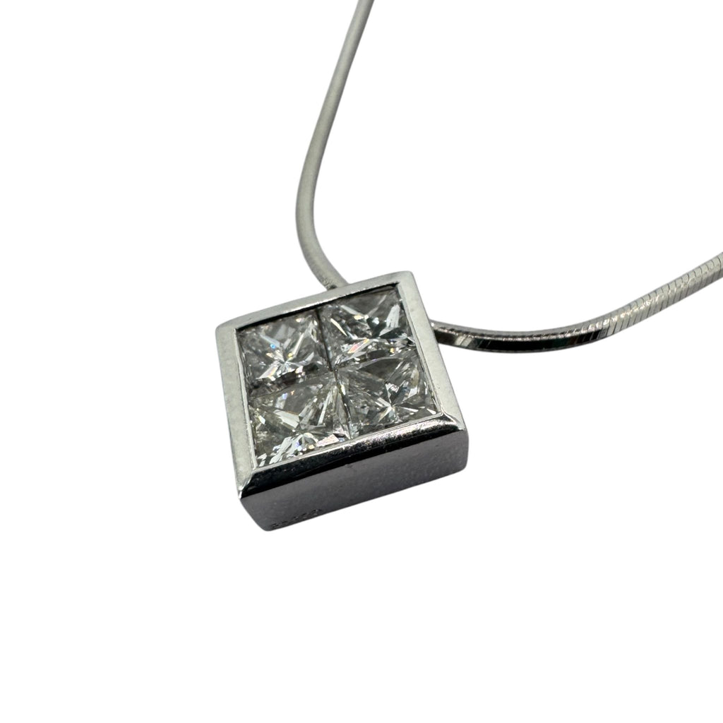 Diamond Pt900 Pt850 Necklace