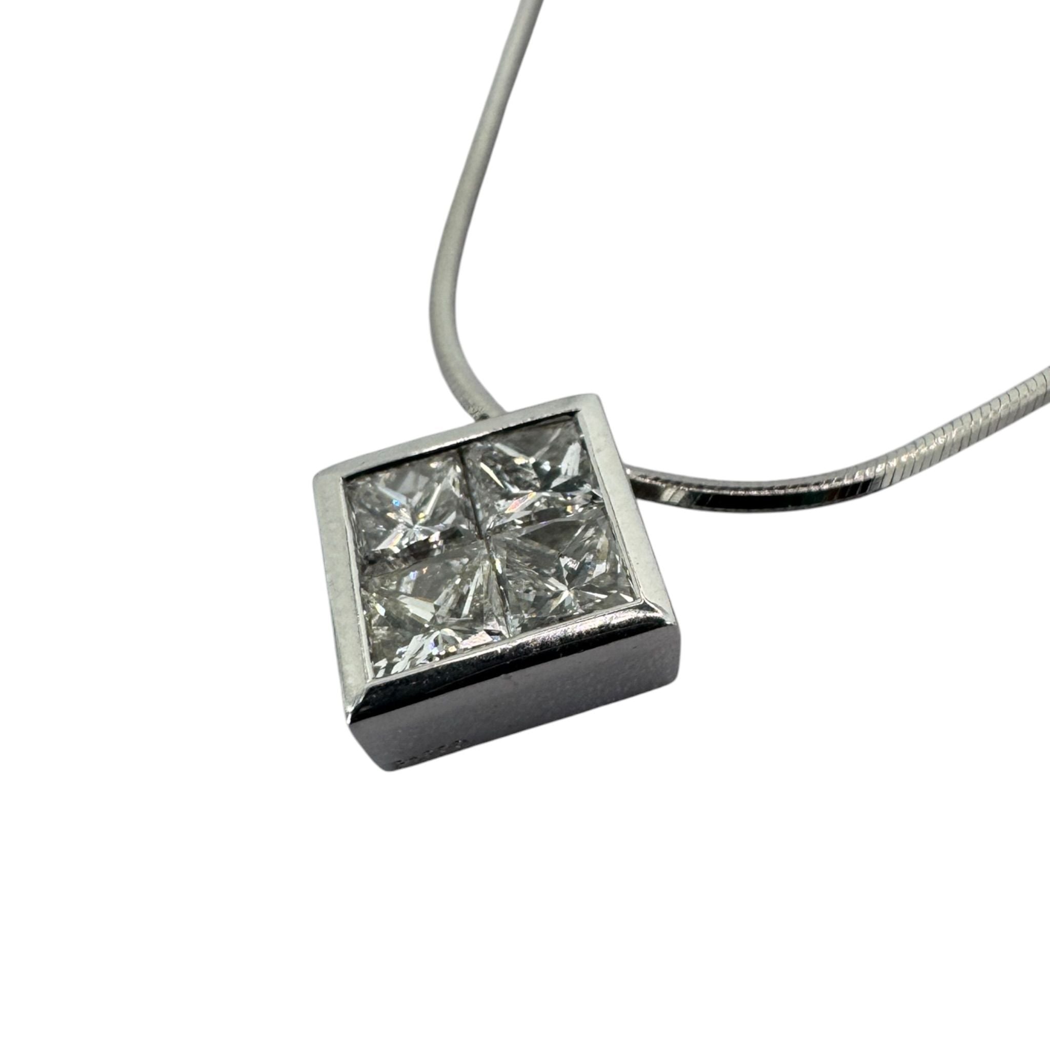 Diamond Pt900 Pt850 Necklace