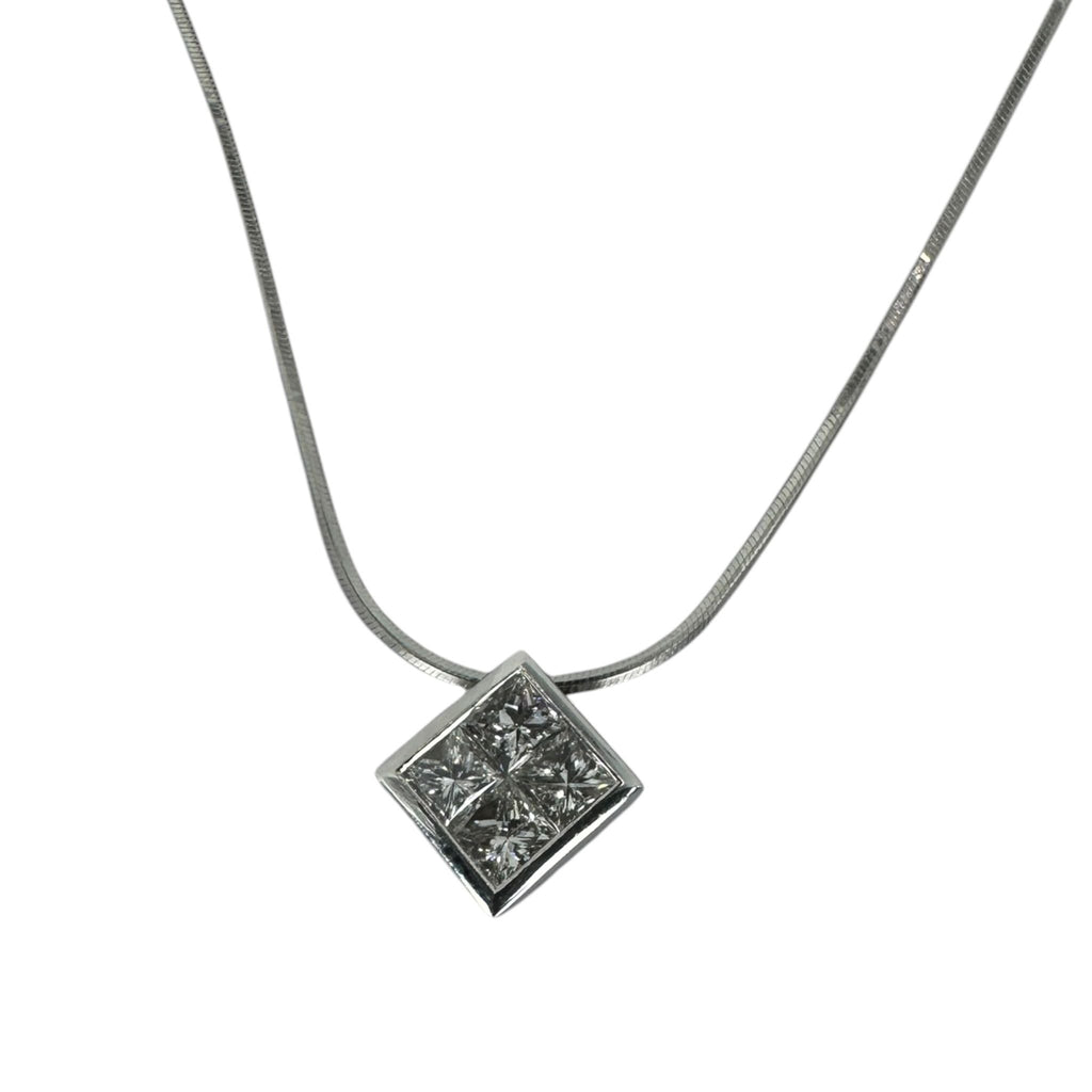 Diamond Pt900 Pt850 Necklace