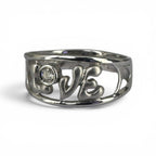 Diamond Ring 18K 750 White Gold