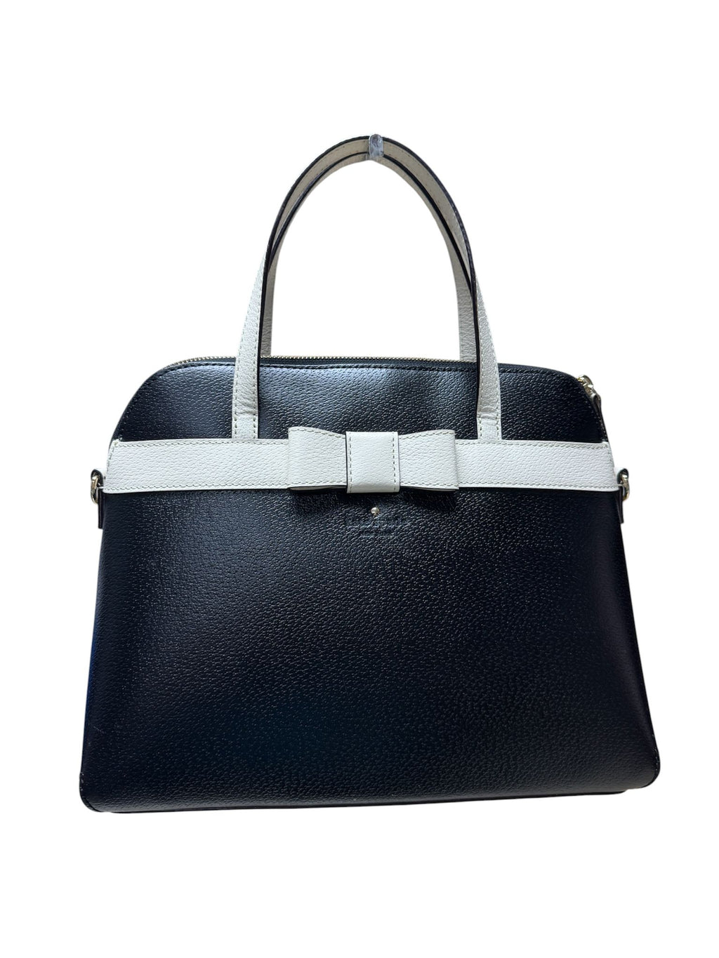 Kate Spade Shoulder Bag Black White Strap Leather 2 Way