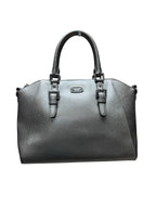 Micheal Kors Shoulder Bag Metallic Grey Leather 2 Way